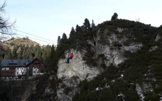 Flying Fox mit der CSA Skischule Silvia Grillitsch